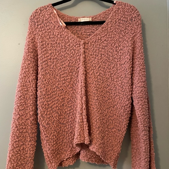 Altard state bell sleeve pink sweater - Picture 1 of 4